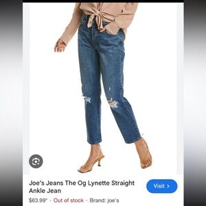 Joe’s Jeans the OG Lynette straight jeans women’s 27